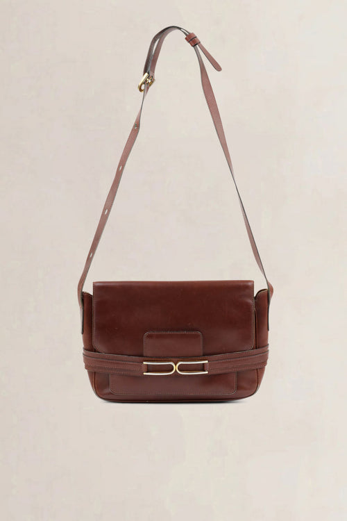Delvaux Brown Leather Crossbody Bag