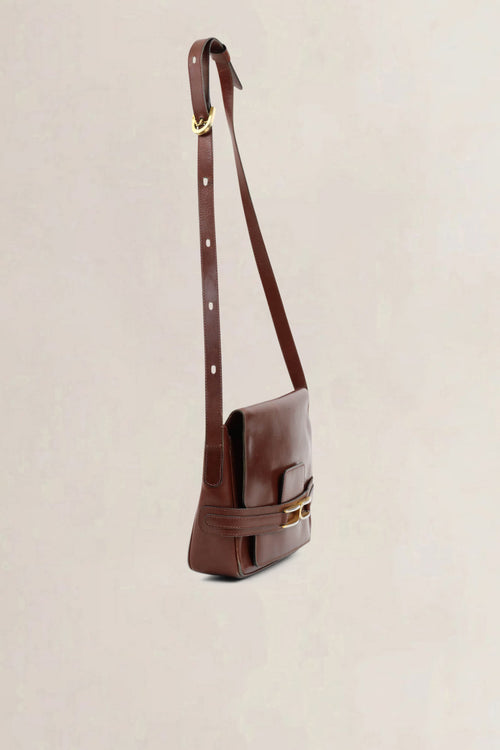 Delvaux Brown Leather Crossbody Bag