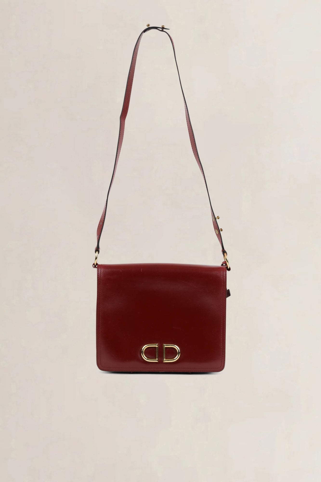 Delvaux Burgundy Camargue Shoulder Bag
