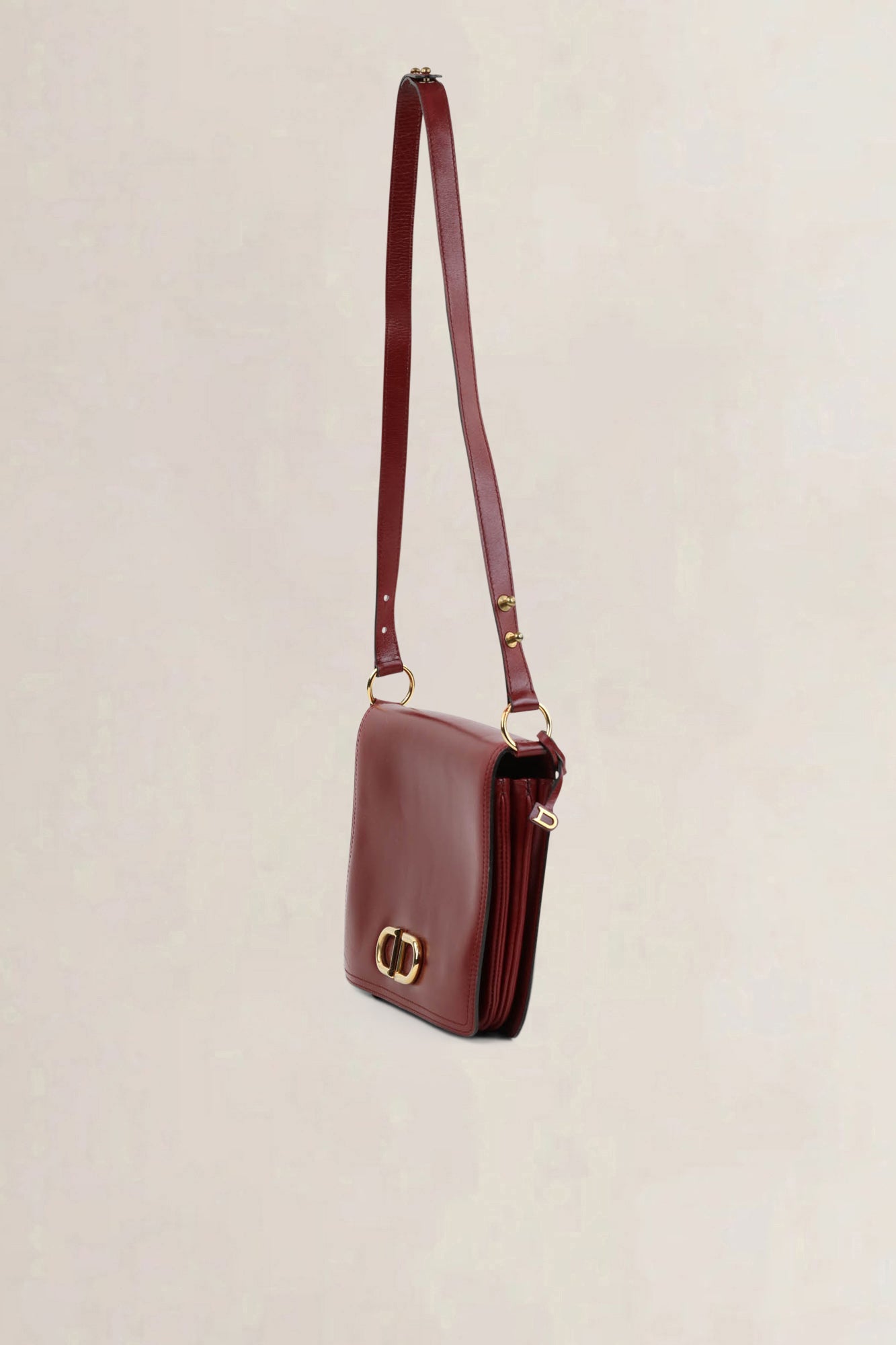 Delvaux Burgundy Camargue Shoulder Bag