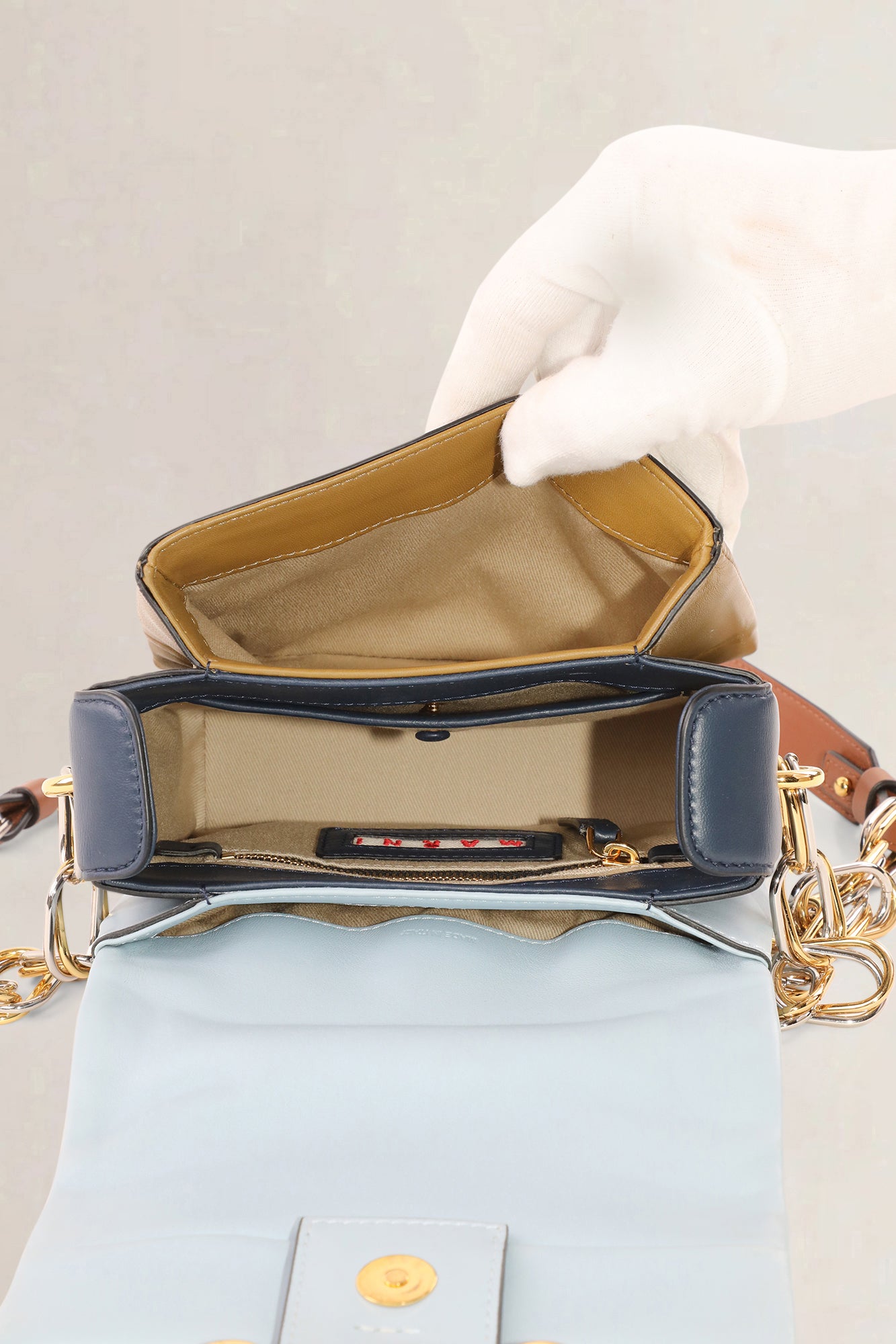 Marni Blue/Green Caddy Crossbody Bag