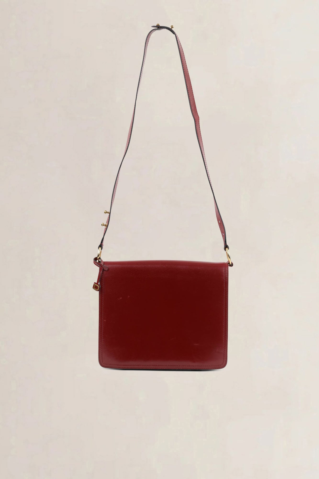 Delvaux Burgundy Camargue Shoulder Bag