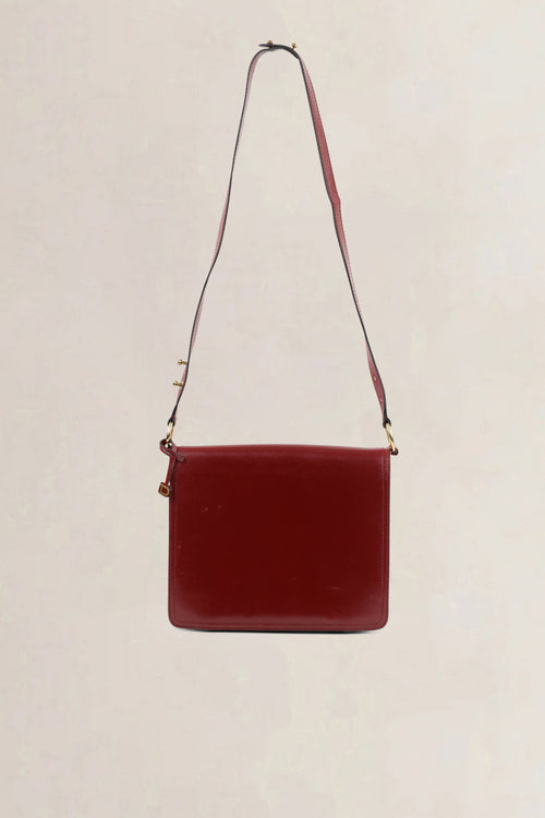 Delvaux Burgundy Camargue Shoulder Bag