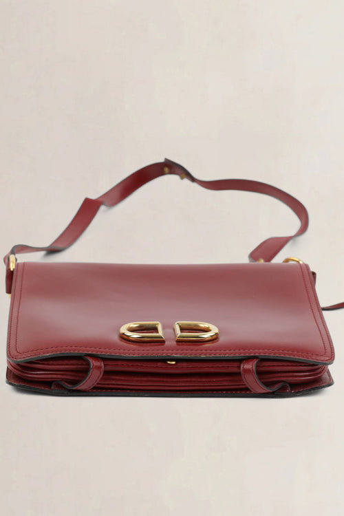 Delvaux Burgundy Camargue Shoulder Bag