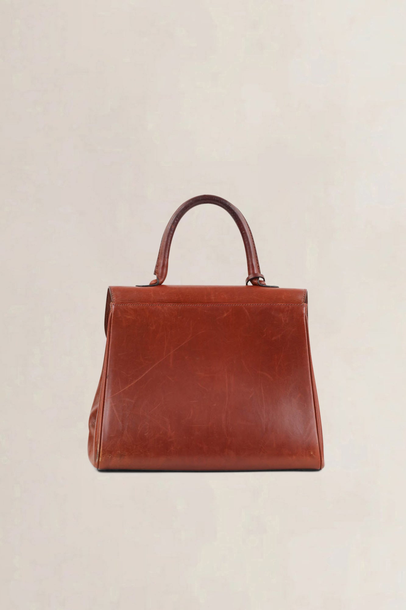 Delvaux Brillant Brown MM Top Handle Bag