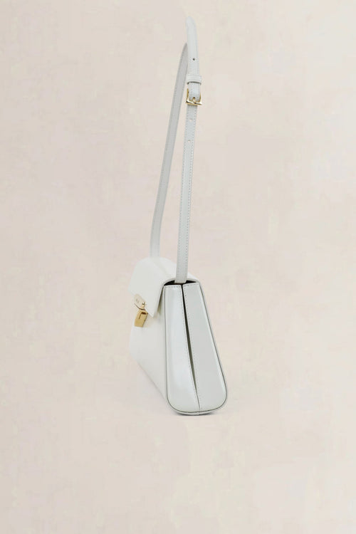 Prada White Medium Leather Shoulder Bag