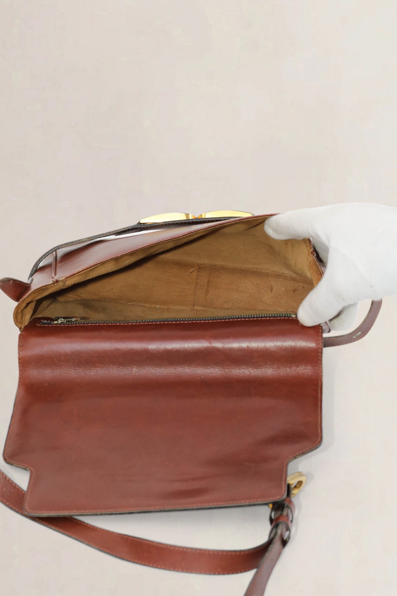 Delvaux Brown Leather Crossbody Bag