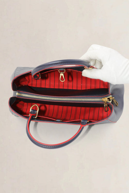 Louis Vuitton Blue Montaigne MM Empreinte Shoulder Bag