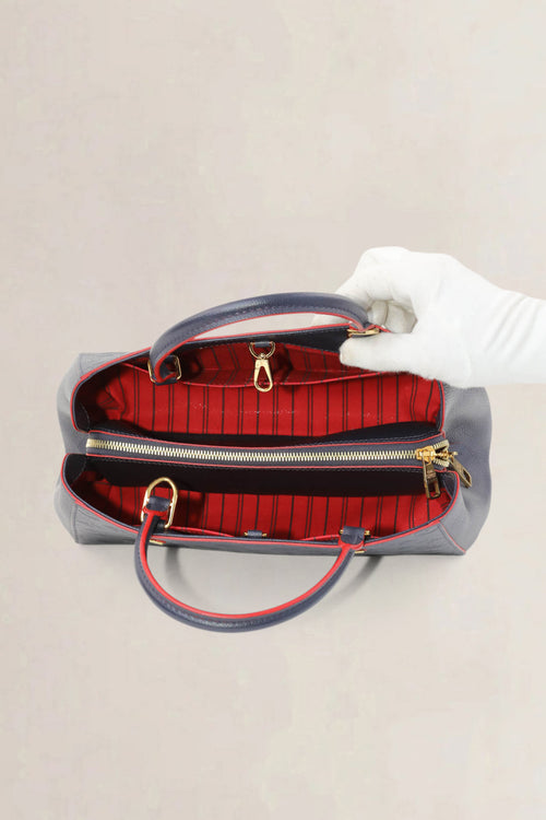 Louis Vuitton Blue Montaigne MM Empreinte Shoulder Bag