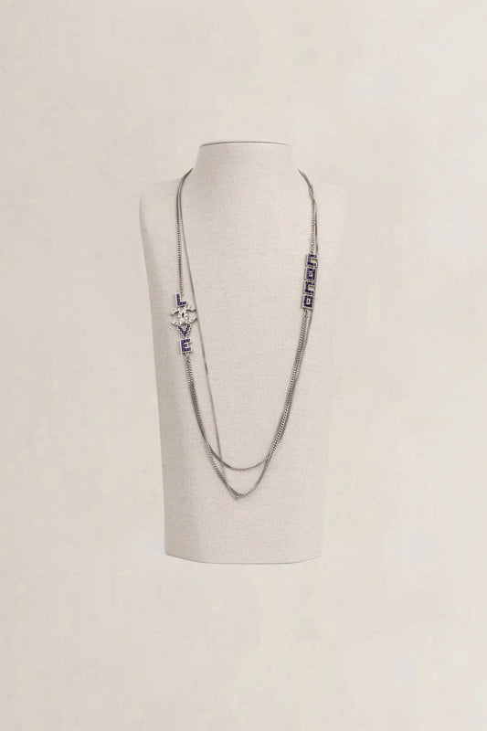 Coco Love Silver & Purple Necklace