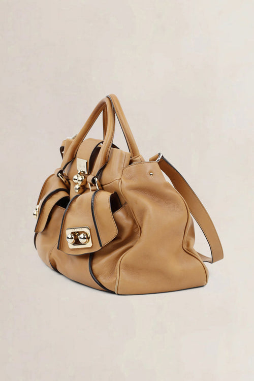 Céline Beige Blossom Crossbody Bag