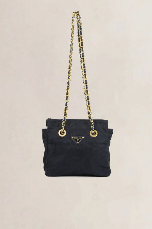 Prada Black Cloth Shoulder Bag
