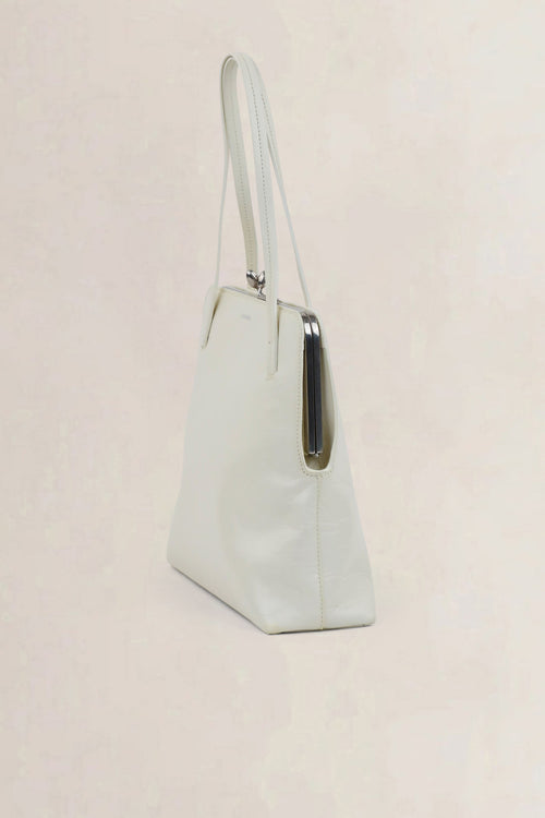 Jil Sander White Goji Square Shoulder Bag