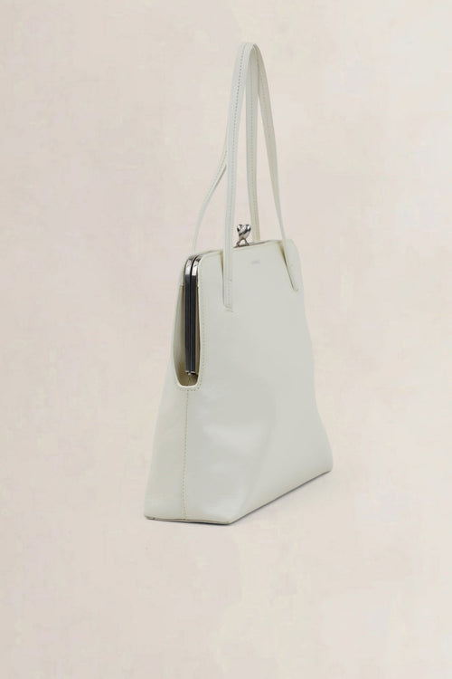 Jil Sander White Goji Square Shoulder Bag