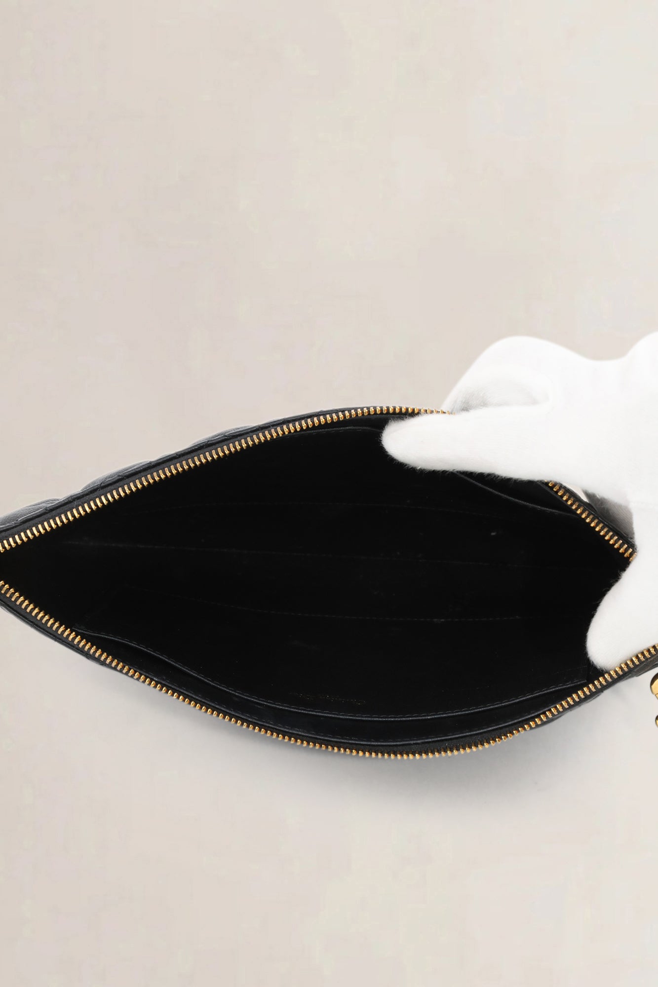 Christian Dior Black Large Caro Daily Pouch