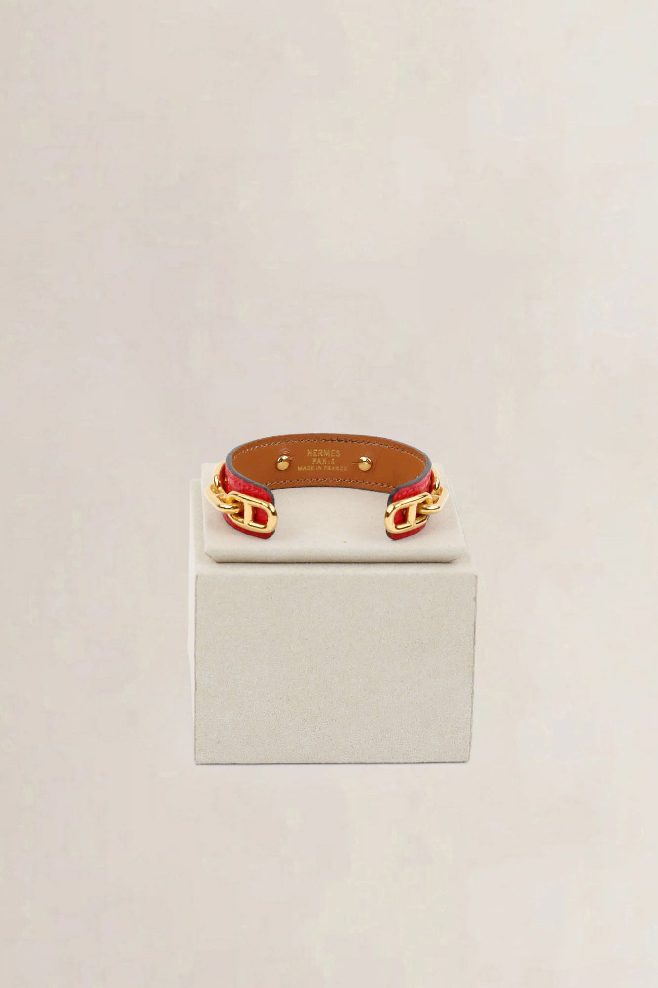 Red Croco Swift Chaîne D'Ancre Bracelet