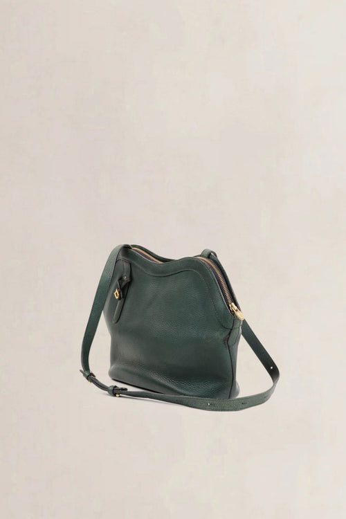 Delvaux Green Leather Shoulder Bag