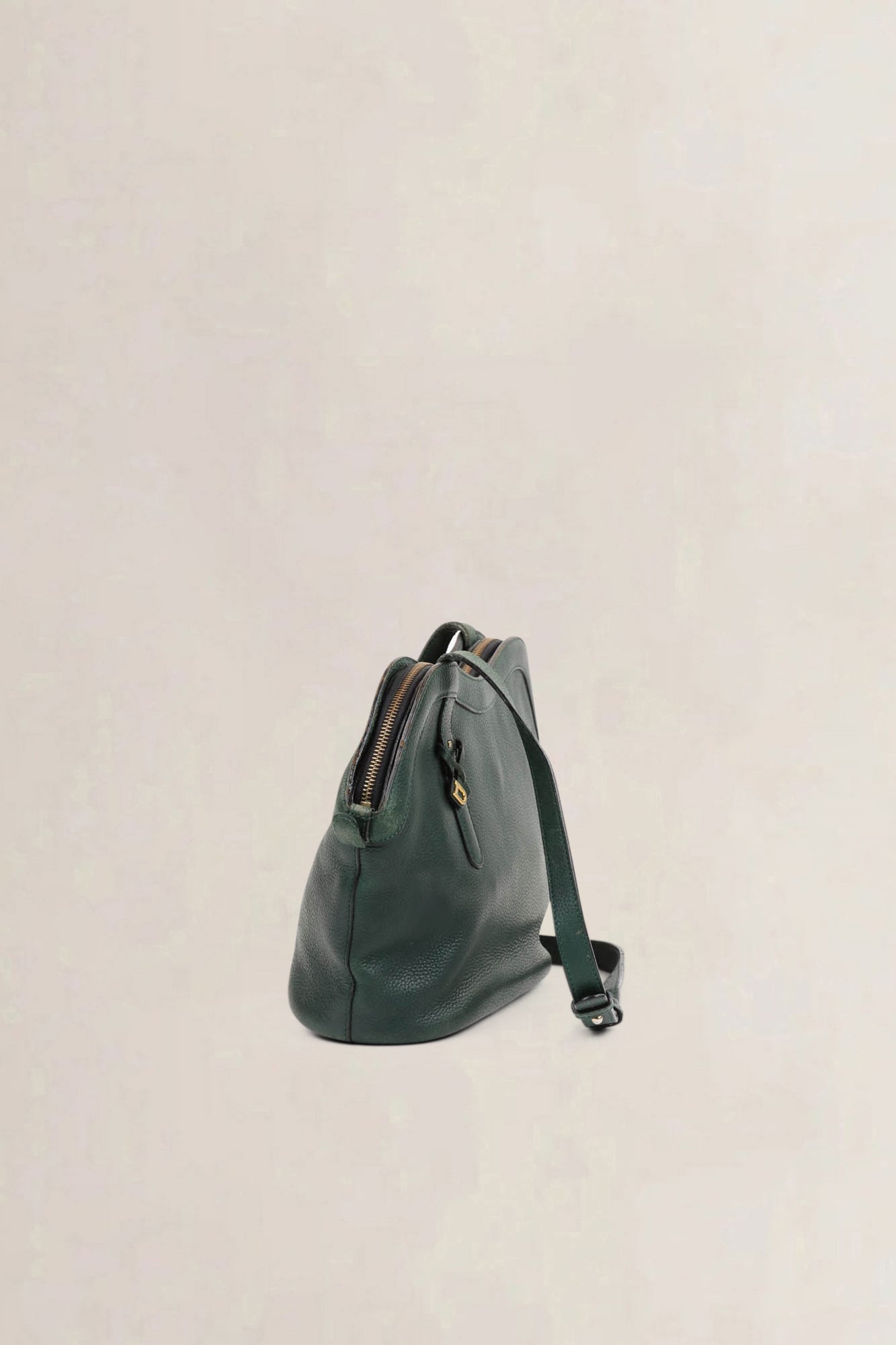 Delvaux Green Leather Shoulder Bag
