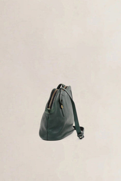 Delvaux Green Leather Shoulder Bag