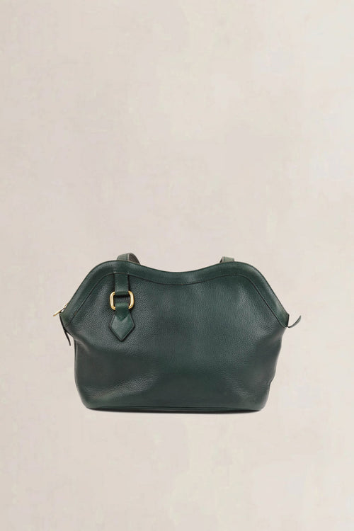 Delvaux Green Leather Shoulder Bag