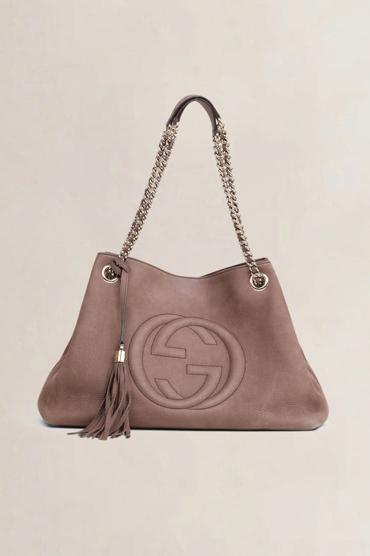 Taupe Soho Medium Shoulder Bag