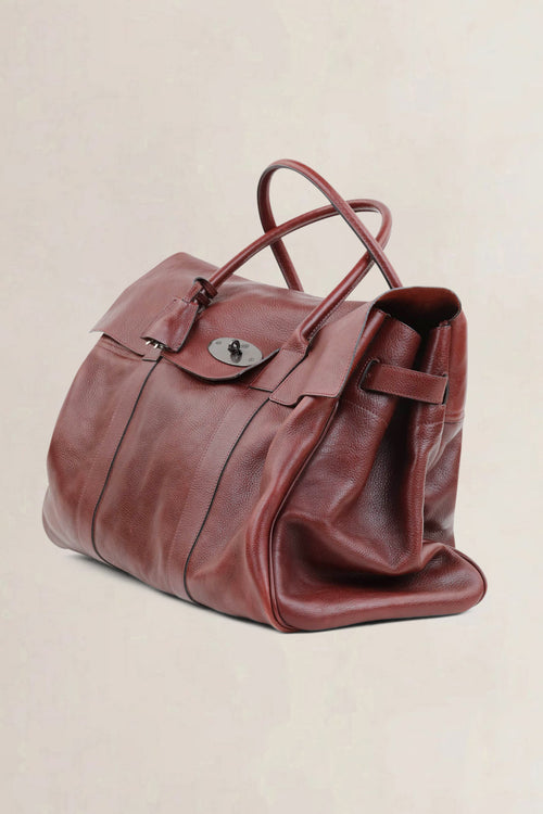 Mulberry Burgundy Bayswater Weekend Travel Bag