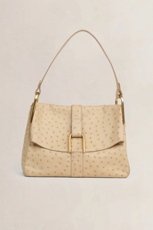 Givry Ostrich Shoulder Bag