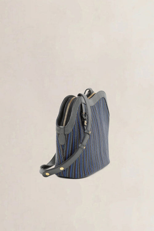 Delvaux Blue/Green Toile De Cuir Lussac Shoulder Bag