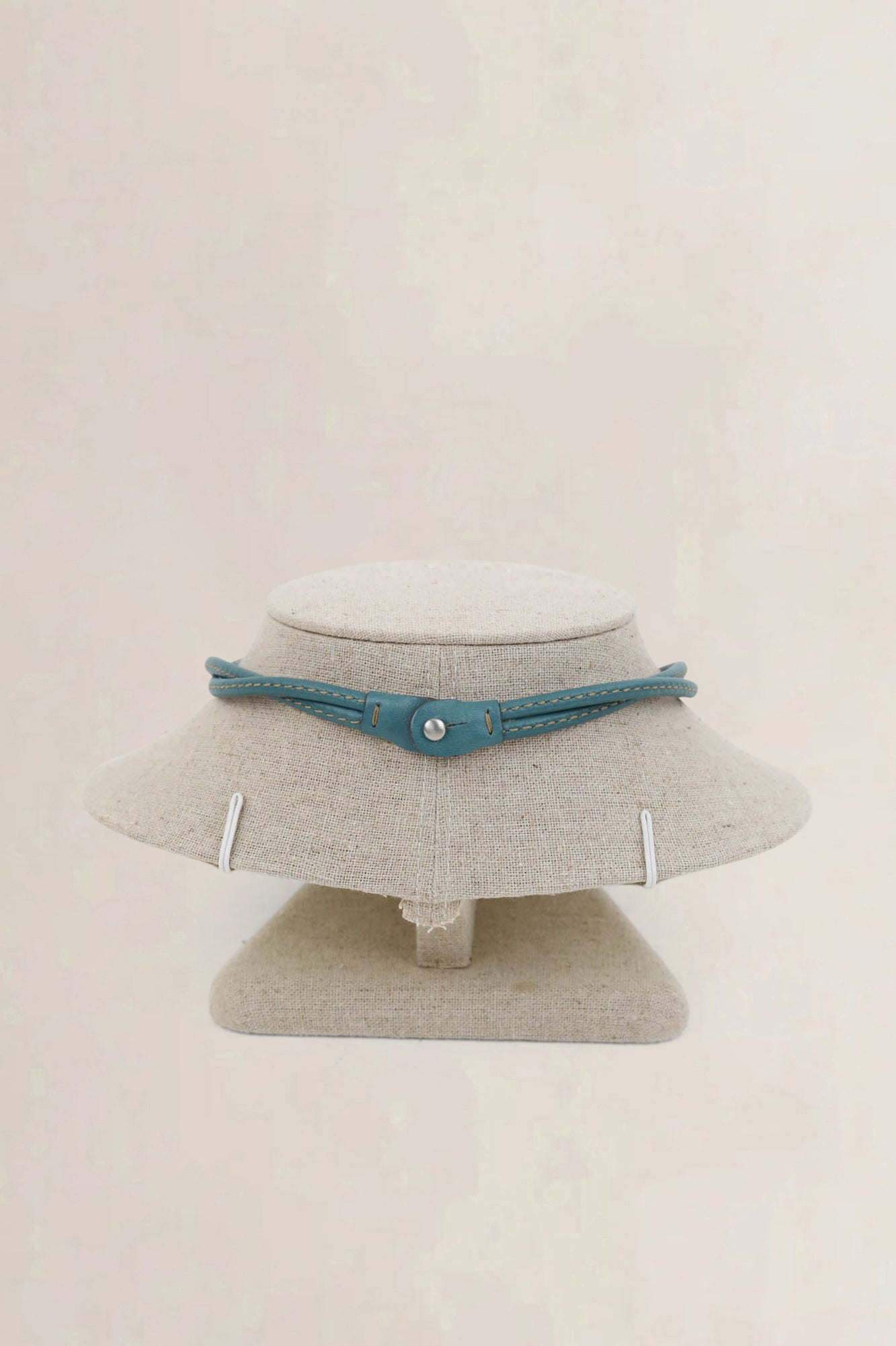 Turquoise D Leather Necklace