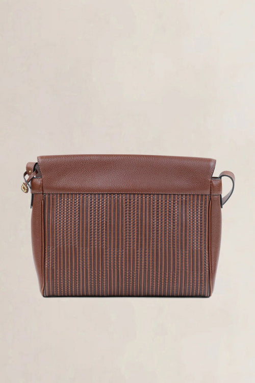 Delvaux Brown Toile De Cuir Merlot GM Crossbody Bag