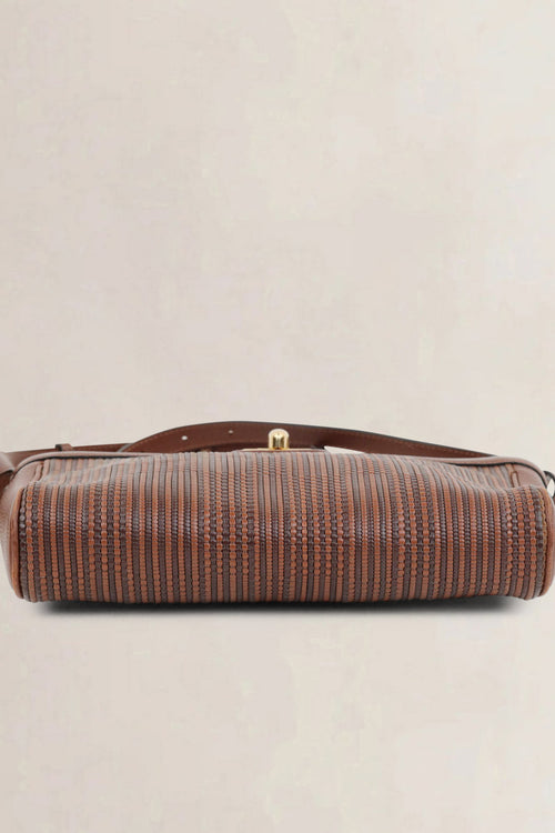Delvaux Brown Toile De Cuir Merlot GM Crossbody Bag
