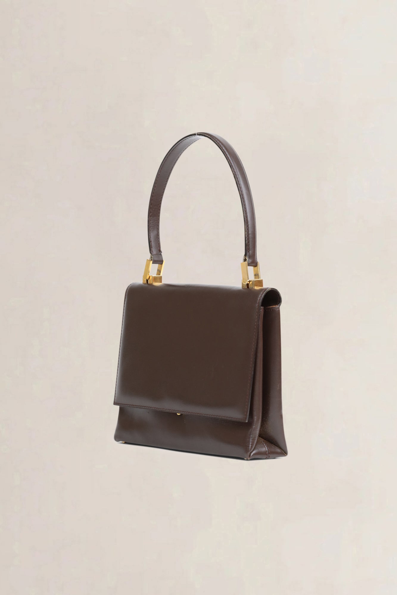 Brown Vintage Top Handle Bag