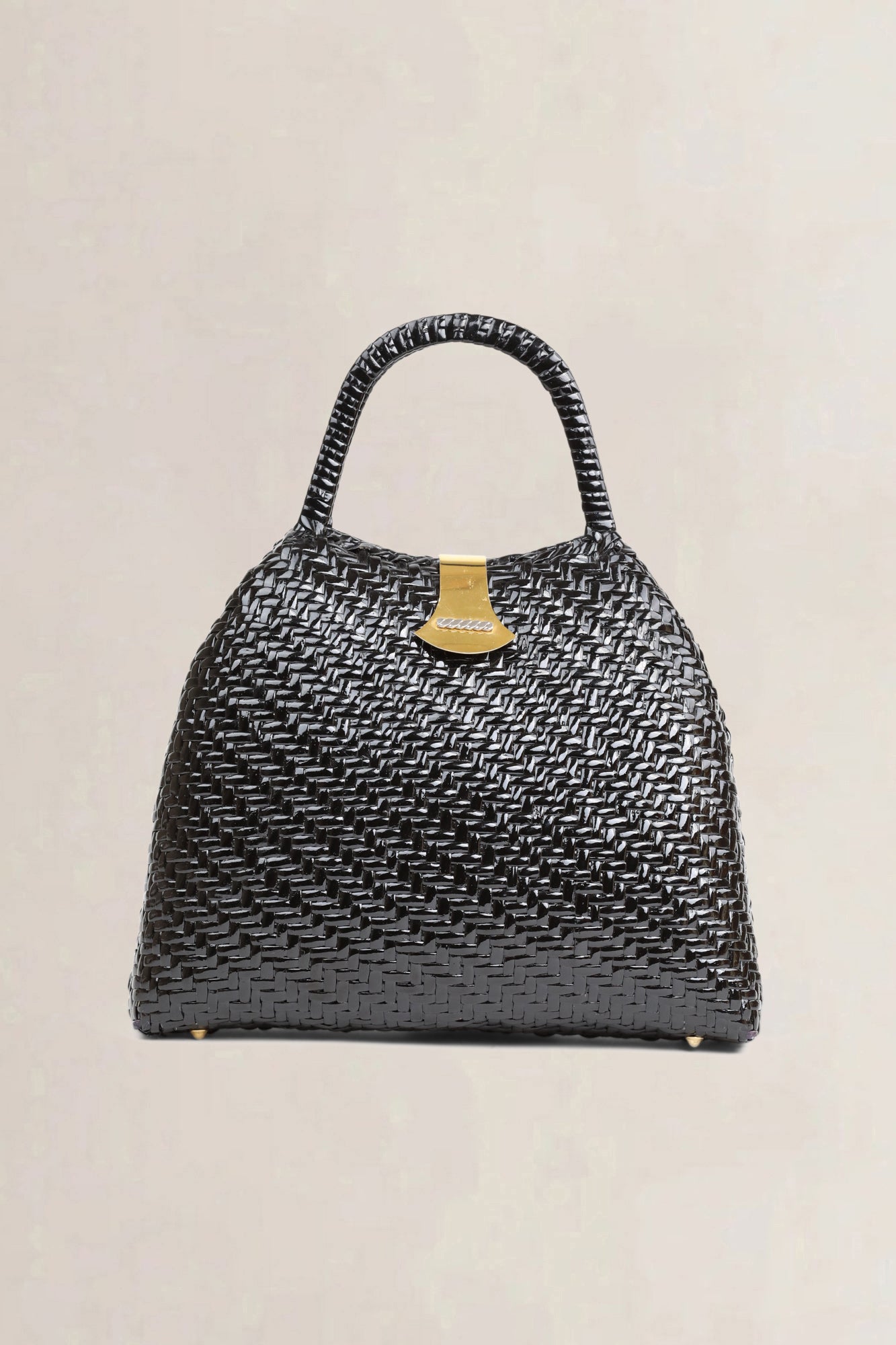 Vintage zwarte tas met handvat