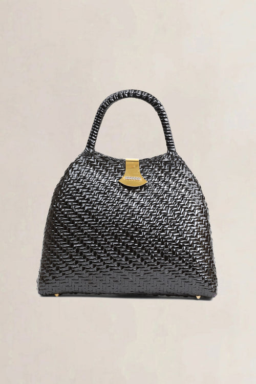 Vintage zwarte tas met handvat