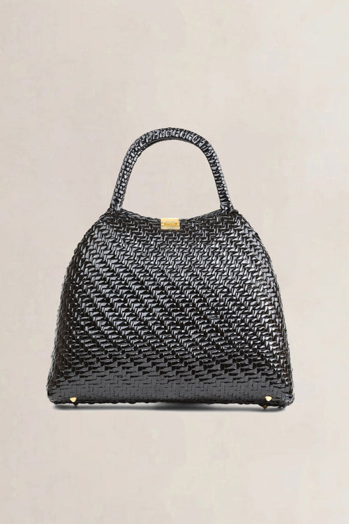 Vintage zwarte tas met handvat