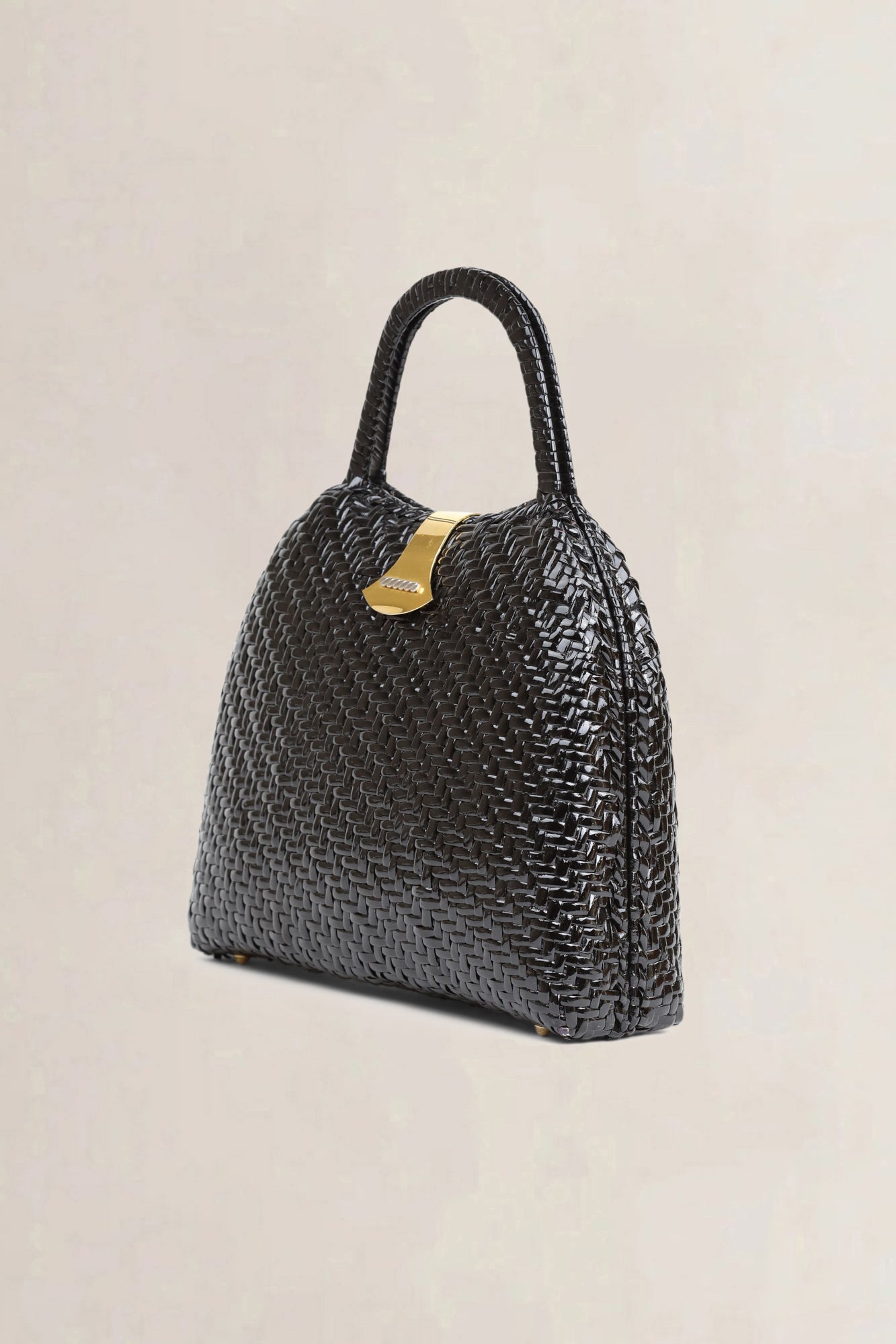 Vintage zwarte tas met handvat