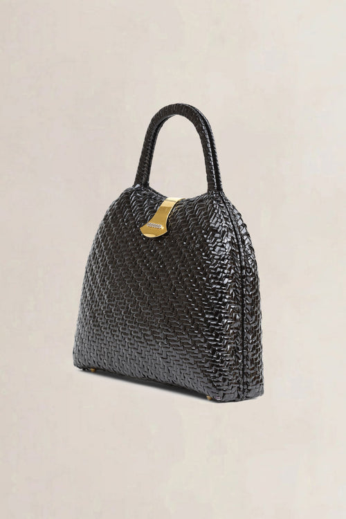 Vintage zwarte tas met handvat