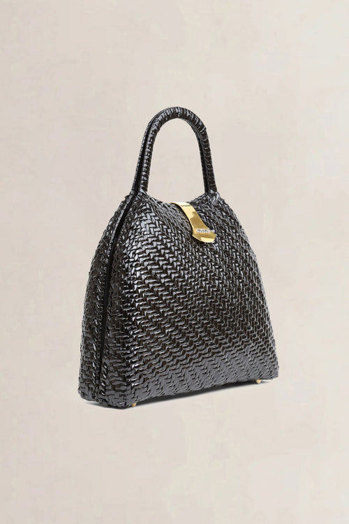 Vintage zwarte tas met handvat