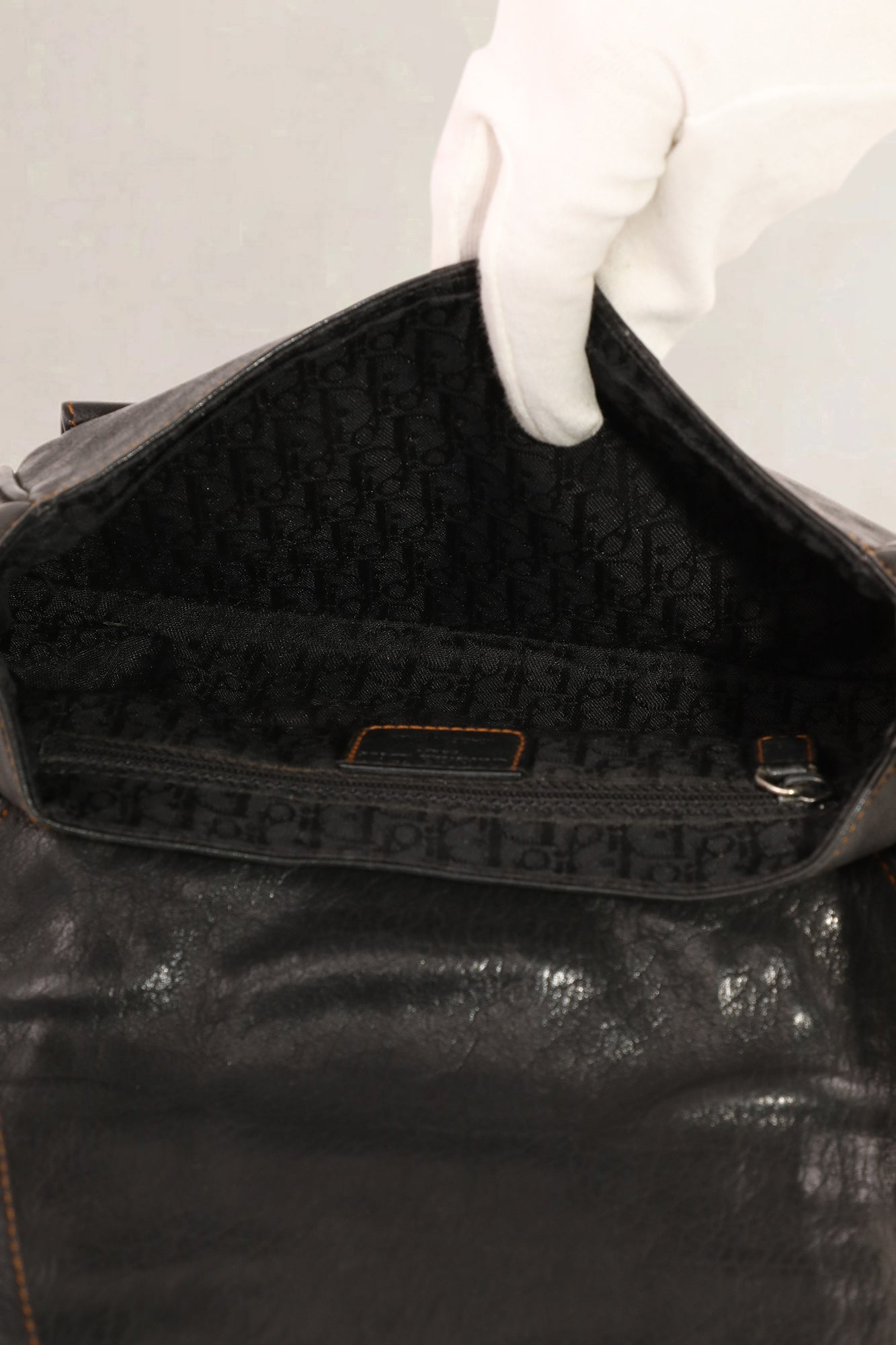 Christian Dior Gaucho Saddle black brown — vintage