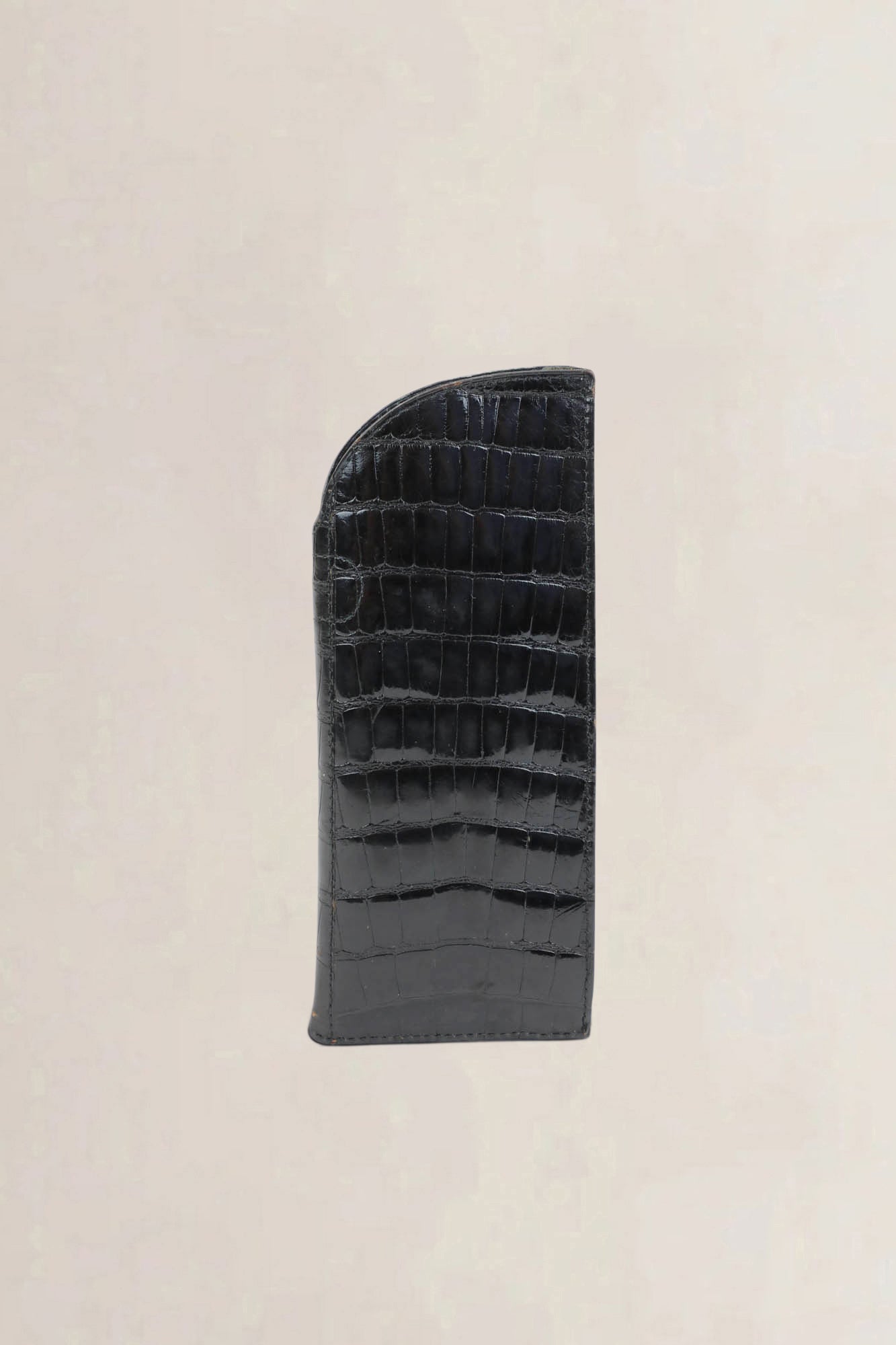 Black Croco Glasses Case
