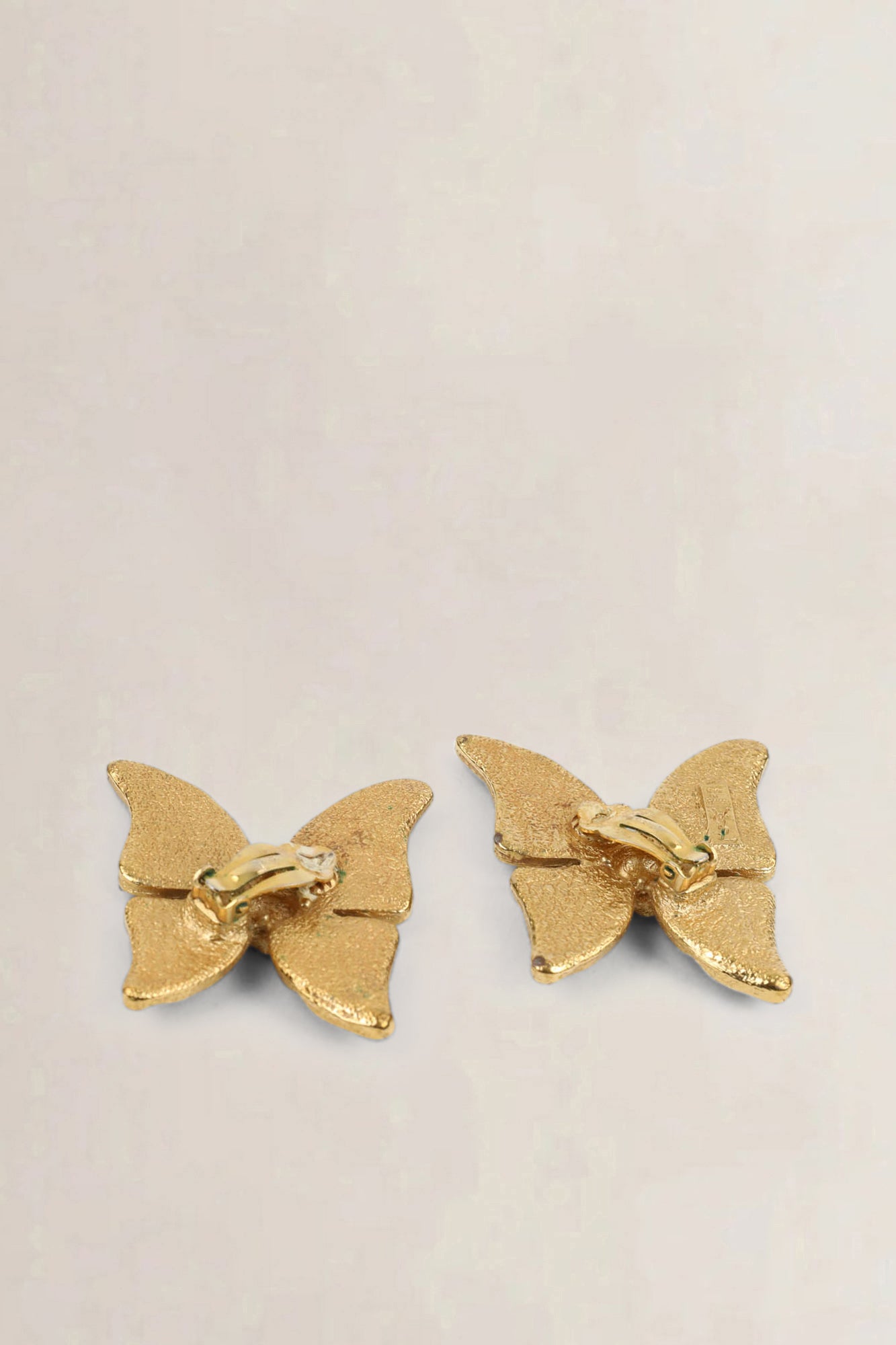 YSL Vintage Purple 1980s Butterfly Clip-On Earrings