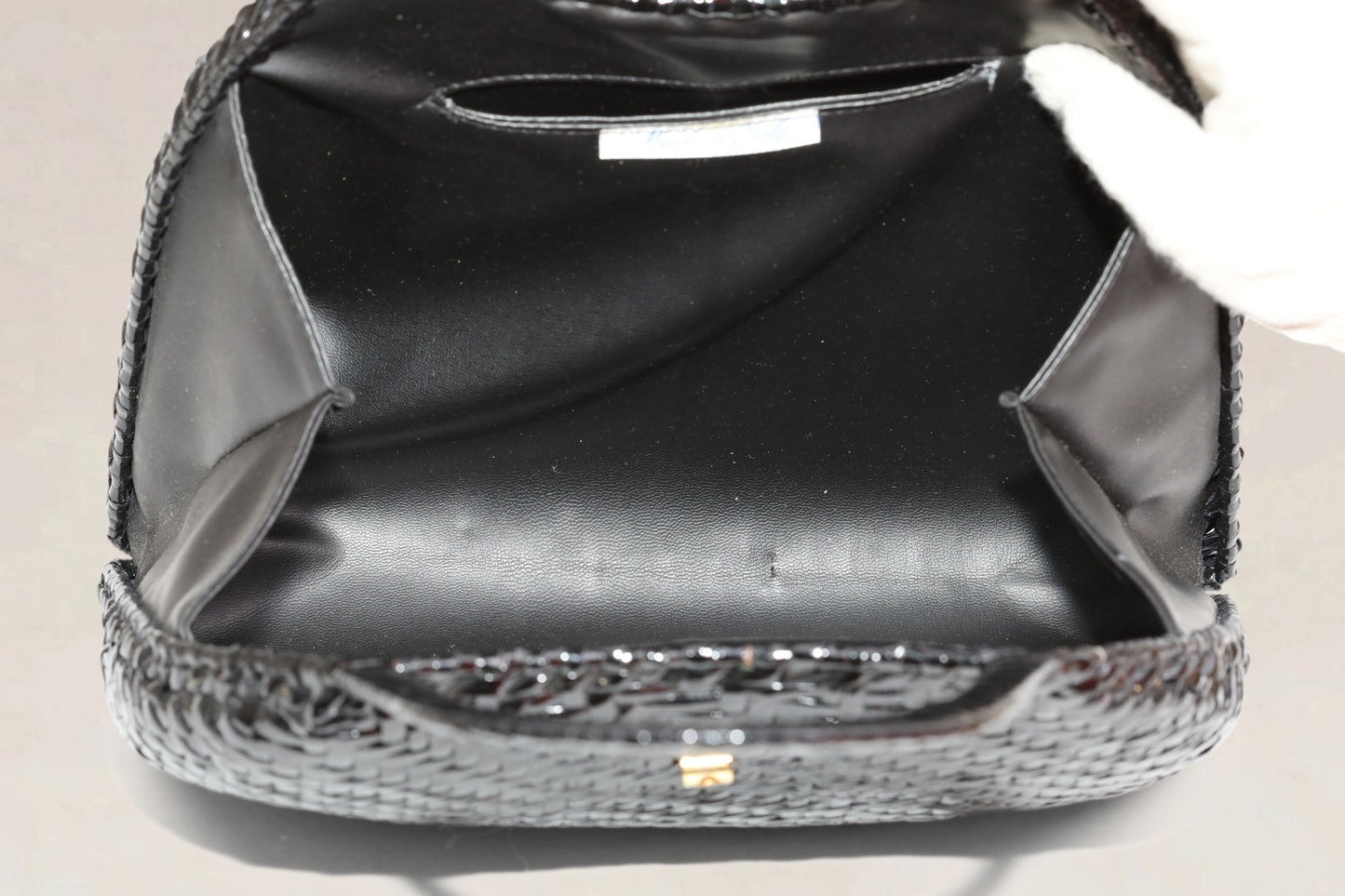 Vintage zwarte tas met handvat