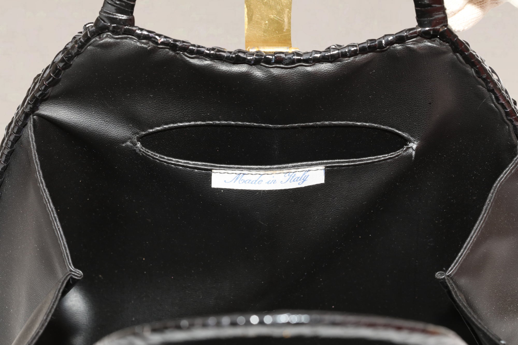 Vintage zwarte tas met handvat