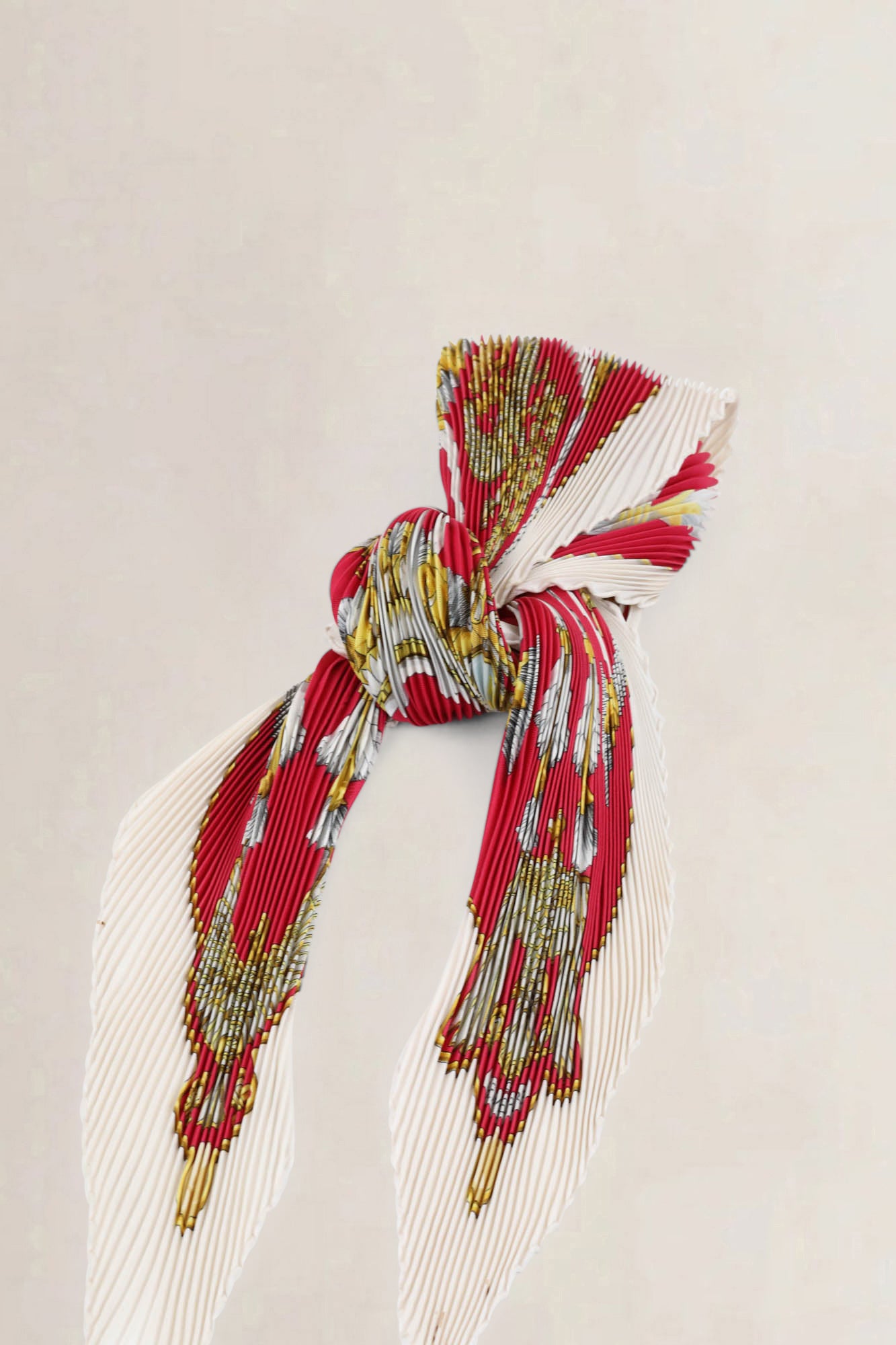 Hermès Silk Plissé Scarf