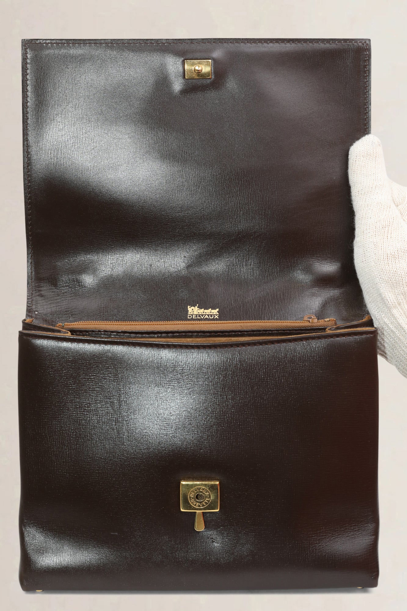 Brown Vintage Top Handle Bag