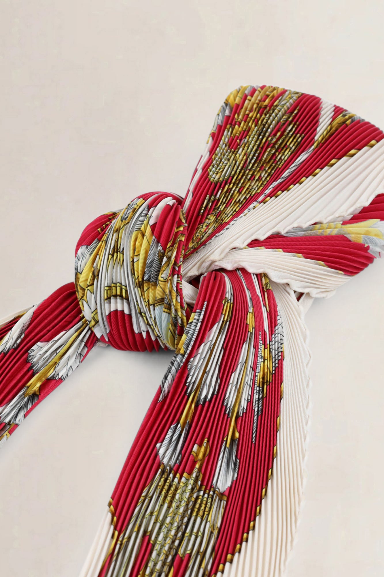 Hermès Silk Plissé Scarf