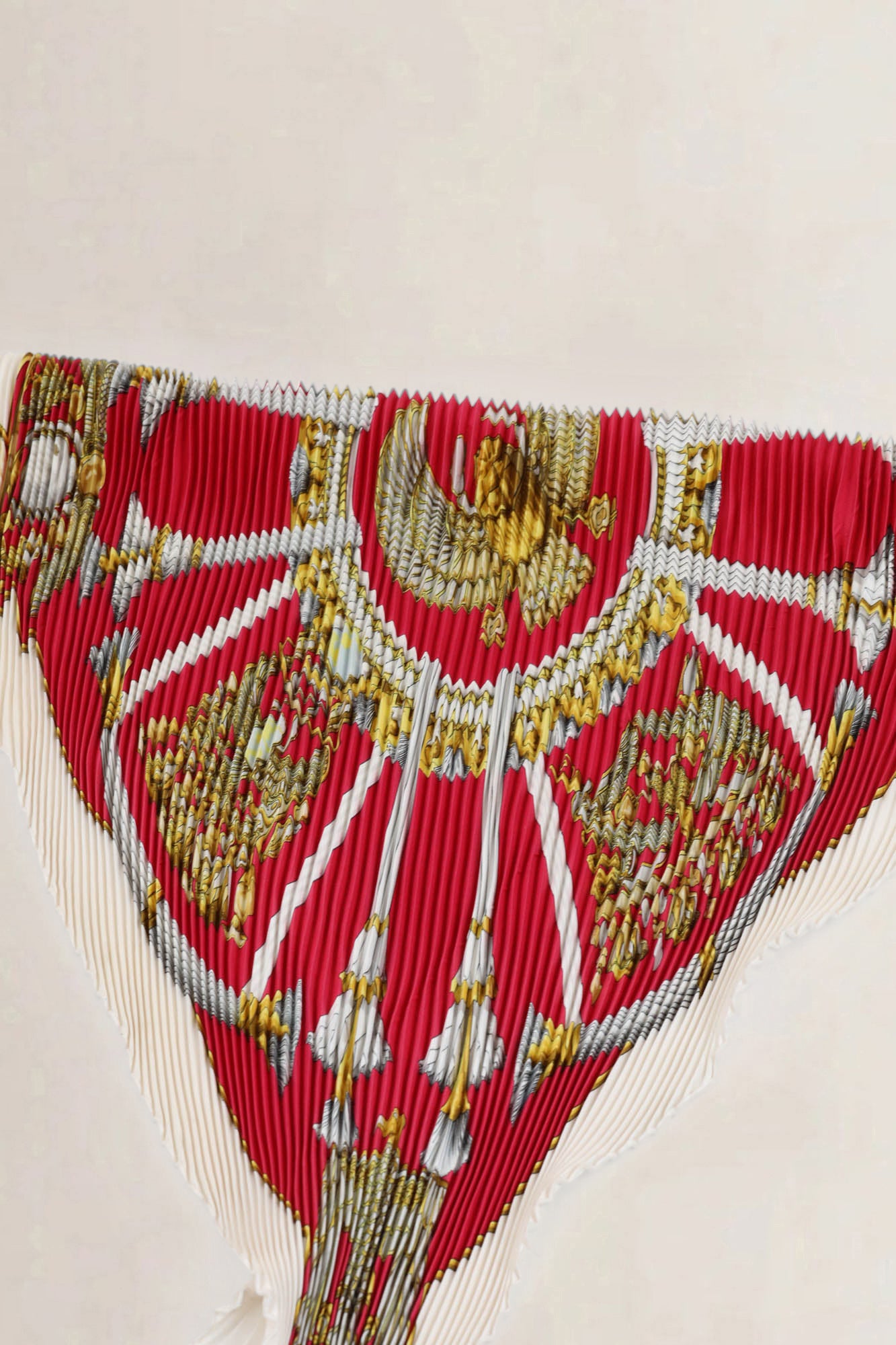 Hermès Silk Plissé Scarf