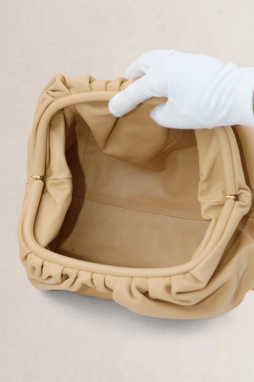 Bottega Veneta Almond Calfskin The Pouch