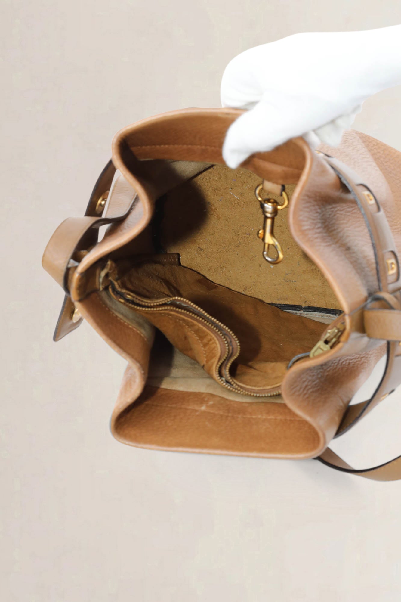 Brown Calicot Crossbody Bag