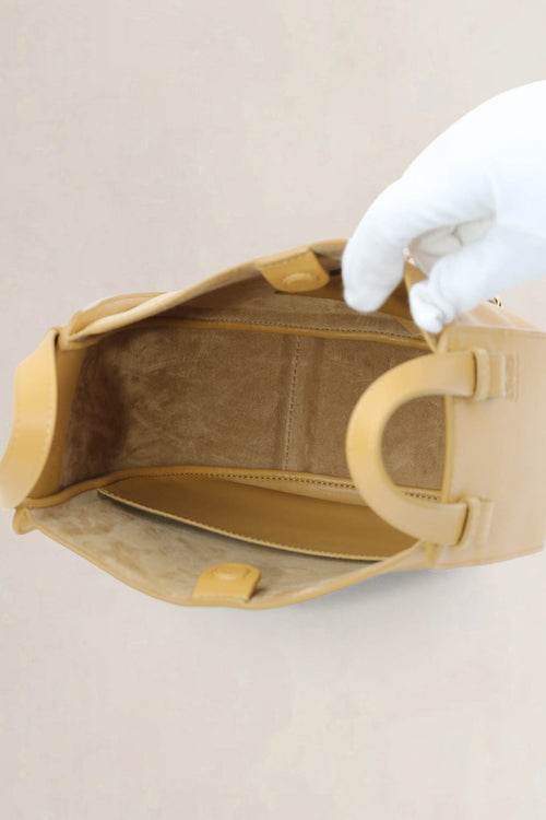 Loewe Mustard Hammock Slice Calfskin Crossbody Bag